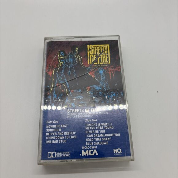 STREETS OF FIRE Movie Cassette Tape Music Original Motion Picture Soundtrack OST - Picture 1 of 5